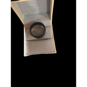 8MM Men Womens Black Titanium Ring Couples Engagement Wedding Band